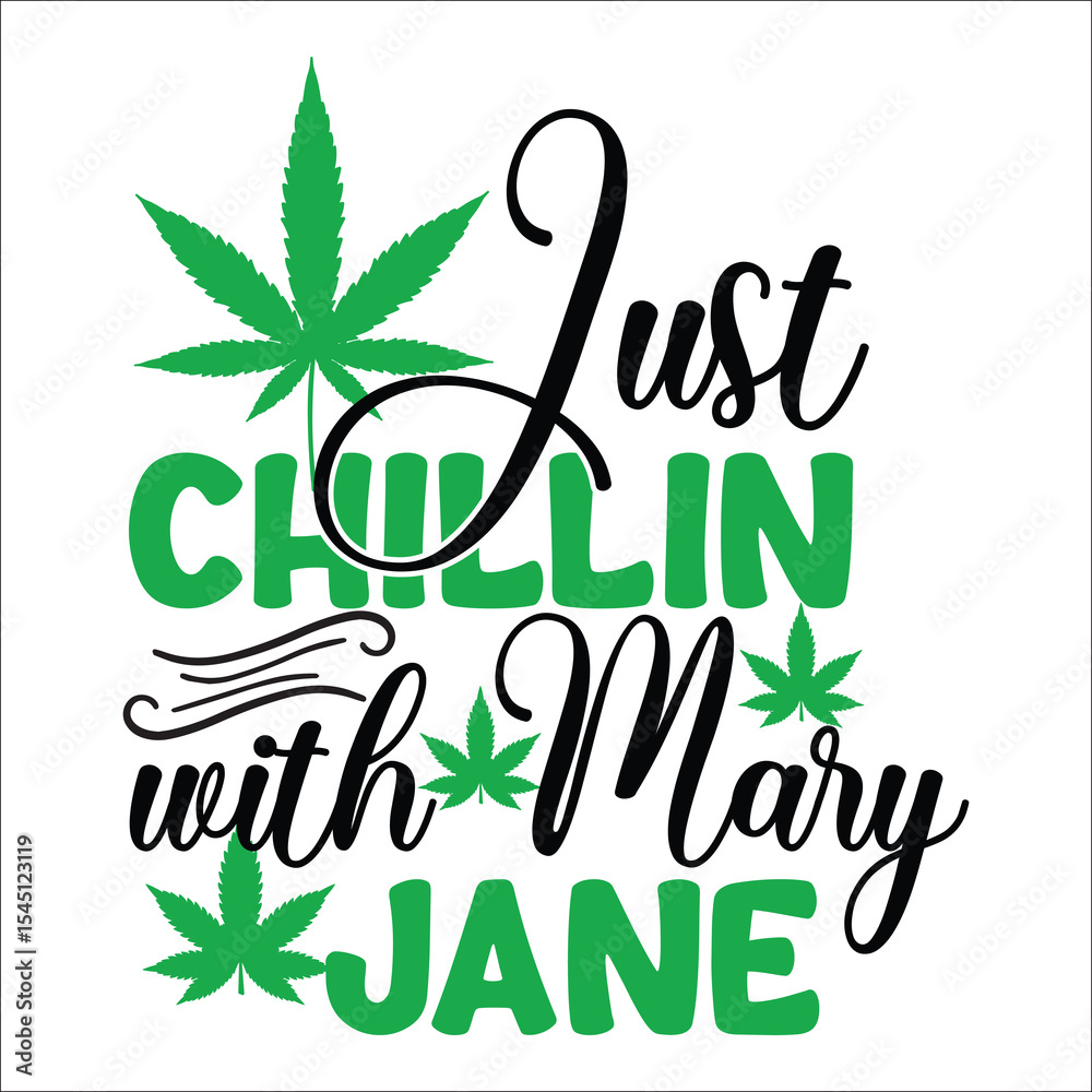 Fototapeta premium Weed Svg Design,marijuana leaf svg design