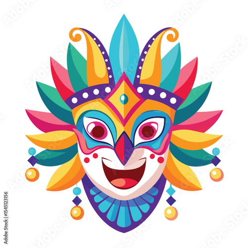 abstract joker face mask 