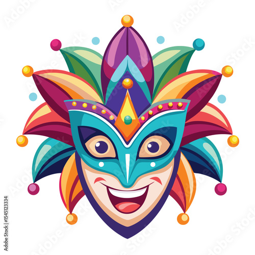 abstract joker face mask 