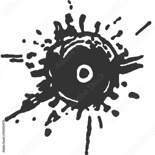 Gutting the Earth Vintage Illustration Vector