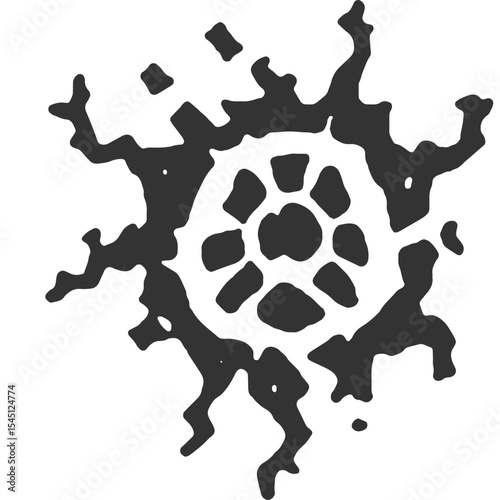 Gutting the Earth Vintage Illustration Vector