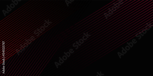 Abstract techno background of red blue lines overlapping on dark space with diagonal shape decoration. Modern graphic design element line style concept for banner, flyer, card or brochure cover