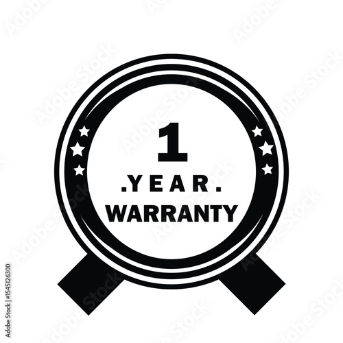 
Black and white warranty badges for  years.

