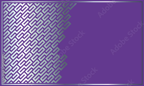 purple and white background pre-wedding invitation card 