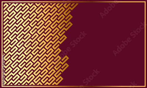 vector abstract background with gold ornament