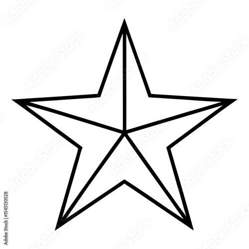 Vector Illustration of a Star Icon Drawn in One Continuous Line – Minimalist Line Art