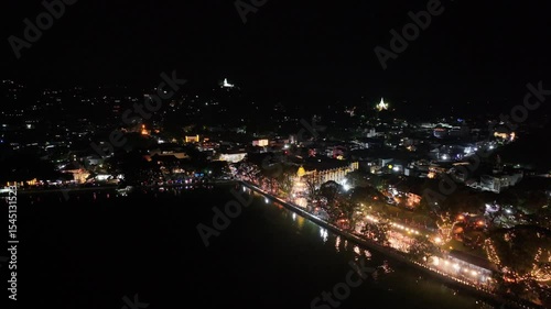 Wallpaper Mural Aerial footage of the Kandy Esala Perahera, Sri Lanka’s most iconic cultural festival. The drone captures the grand procession with traditional dancers, fire performers, drummers, and richly adorned e Torontodigital.ca