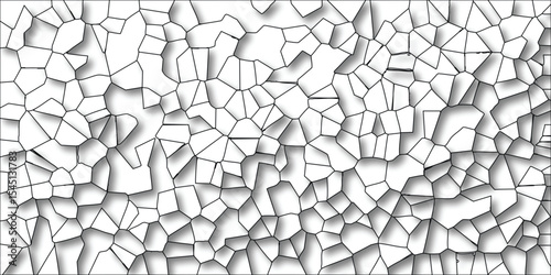 Abstract black and white cellular pattern with soft shadow effect for creative designs and artistic concepts