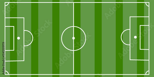 Soccer field in flat style. Football stadium vector illustration on isolated background. Sport plan sign business concept.