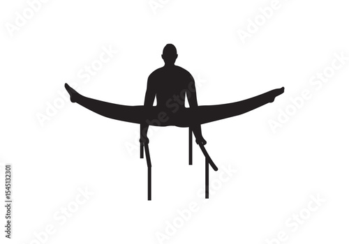 Slim sportive young woman & man doing yoga & fitness exercises. Healthy lifestyle. Exercise and fitness icons. Gym and Workout Set. Person Yoga exercises poses. Lunges, Pushups, Squats, Dumbbell rows,