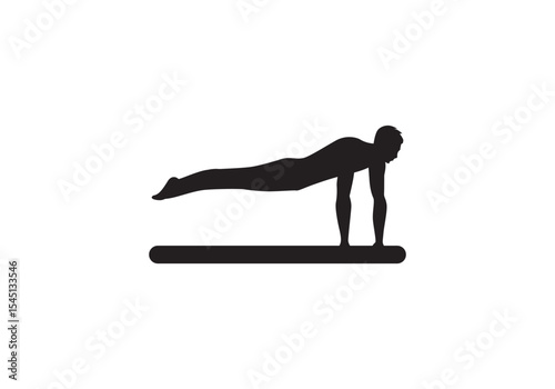 Slim sportive young woman & man doing yoga & fitness exercises. Healthy lifestyle. Exercise and fitness icons. Gym and Workout Set. Person Yoga exercises poses. Lunges, Pushups, Squats, Dumbbell rows,