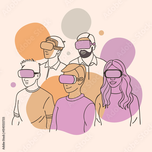 people are wearing VR glass 