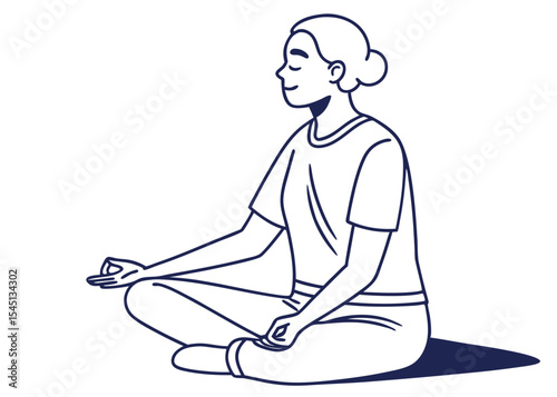 woman meditating in yoga pose