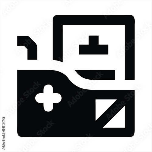 A 3D computer icon illustrates a video game health symbol, featuring a first aid cross on a medical emergency kit