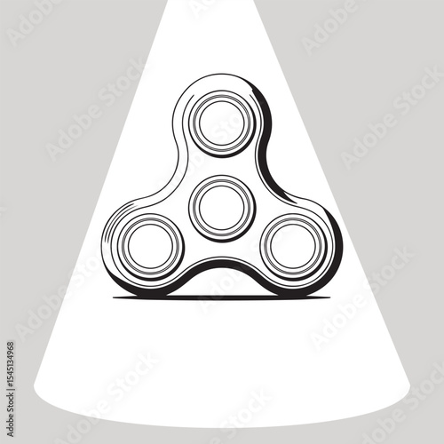 Fidget Spinner Silhouette Vector Illustration