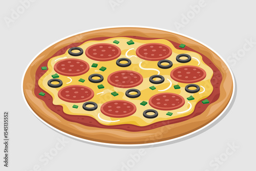 Delicious Pepperoni and Olive Pizza A Classic Italian-Style Recipe