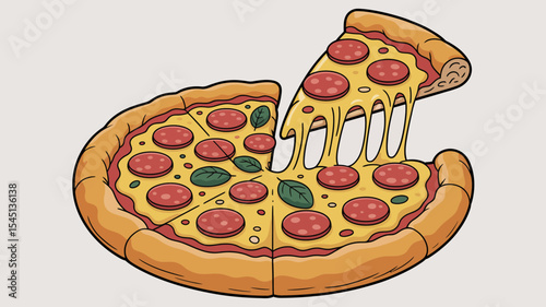 Delicious Pepperoni Pizza A Cheesy, Savory Slice of Heaven