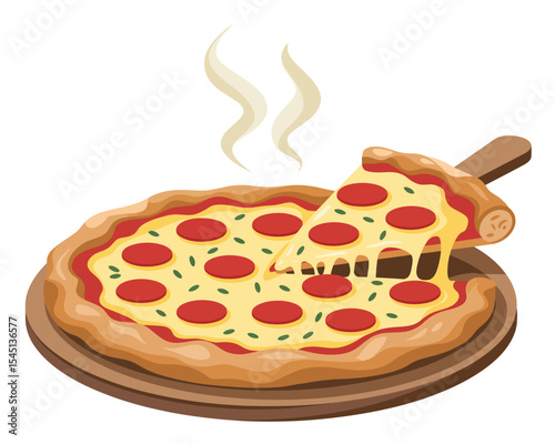 Delicious Pepperoni Pizza A Sizzling Slice of Italian Delight