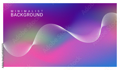 Grainy abstract gradient background with wavy lines