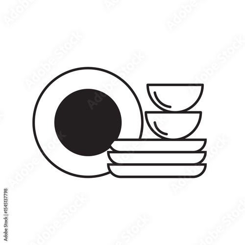 dish washing dualtone icon vektor illustration. kitchen dualtone icon