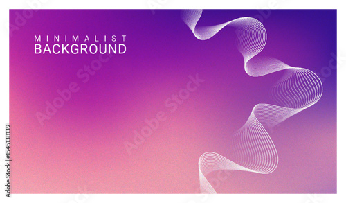 Grainy abstract gradient background with wavy lines