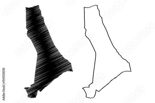 Lankaran City (Republic of Azerbaijan) map vector illustration, scribble sketch City of Lankaran map