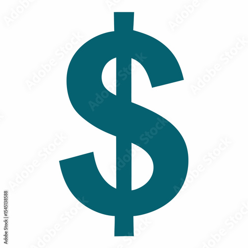dollar symbol on white background