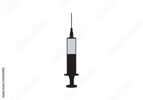 syringe on a white background
