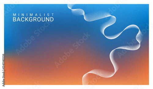 Grainy abstract gradient background with wavy lines