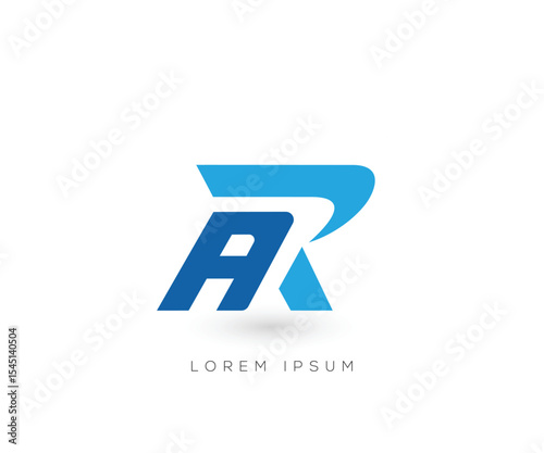 AR Initial  logo design template
