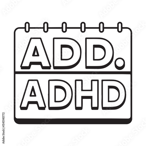 ADD.ADHD Flat Icon