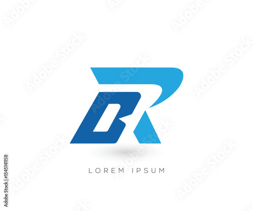 Initial BR logo design template