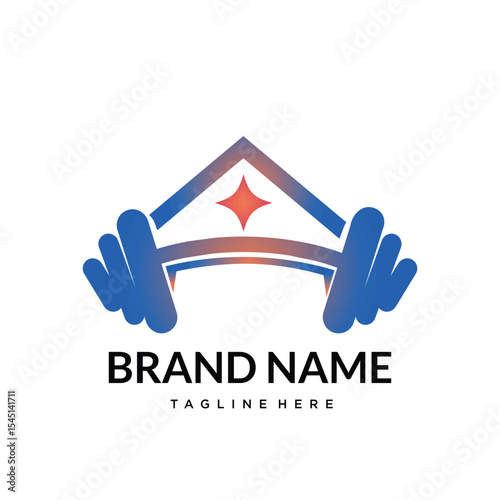 Gym Fitness Vector Logo Design Template