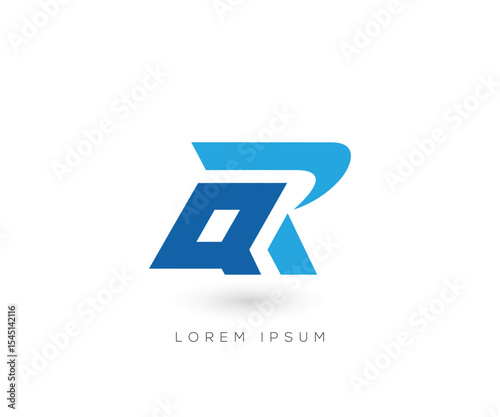QR Initial  logo design template