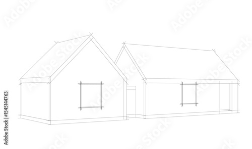 sketch of house