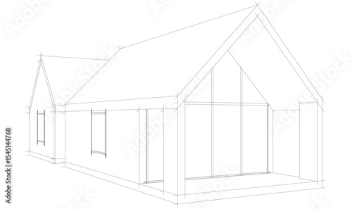 sketch of house