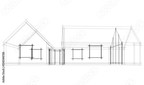 sketch of house