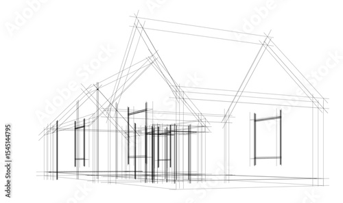 sketch of house