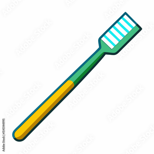 Flat Toothbrush Vector Illustration
