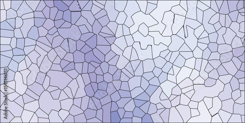 Abstract geometric pattern in shades of purple and blue a vector illustration displaying a cellular mosaic style artwork suitable for backgrounds and graphic design elements.