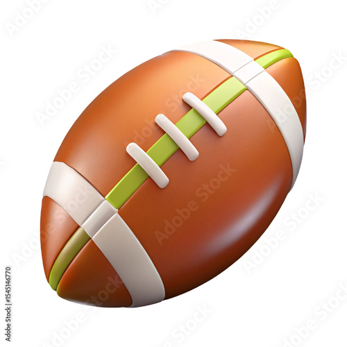Cartoon american football isolated on transparent background