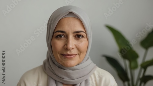 elderly woman smiling warmly in soft indoor light