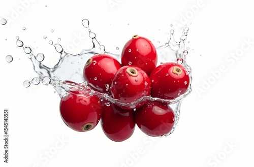 cherry in water splash