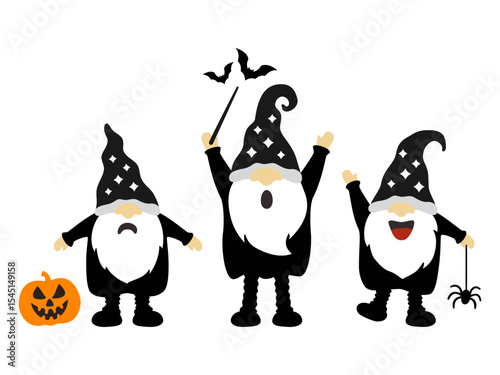 Cute dwarf vector for Halloween.