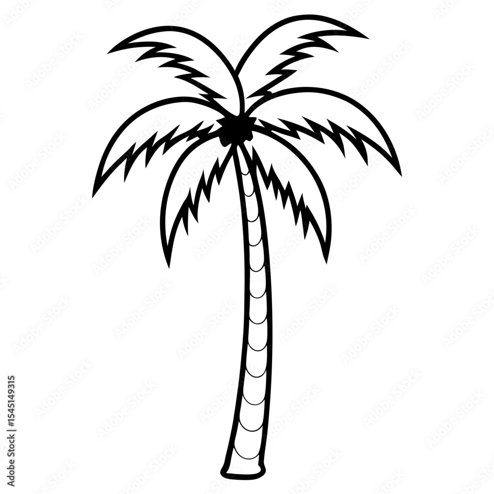 Obraz premium palm tree vector illustration