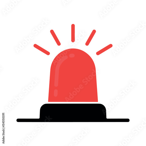 Emergency Alert Visual A Vibrant Red Siren Symbolizing Crisis and Warning for Immediate Awareness and Attention