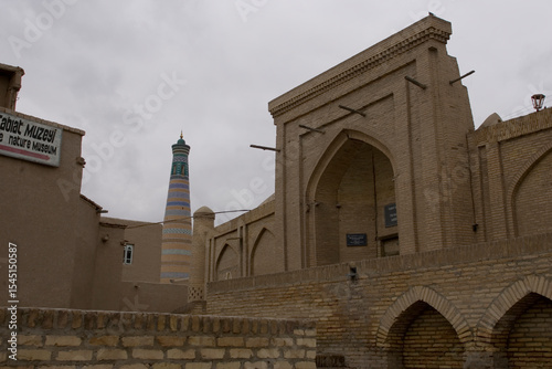 Uzbekistan Bukhara city view on a cloudy summer day