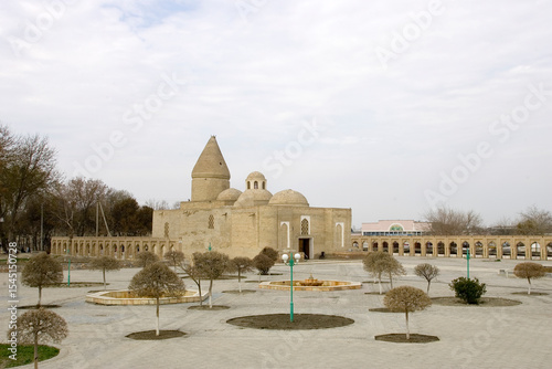 Uzbekistan Bukhara city view on a cloudy autumn day