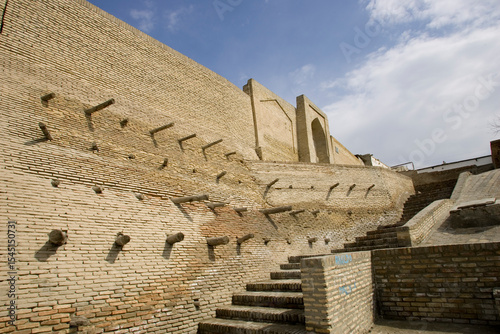 Uzbekistan Bukhara city view on a cloudy autumn day