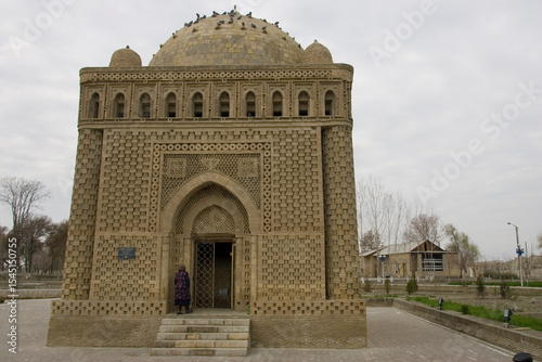 Uzbekistan Bukhara city view on a cloudy autumn day